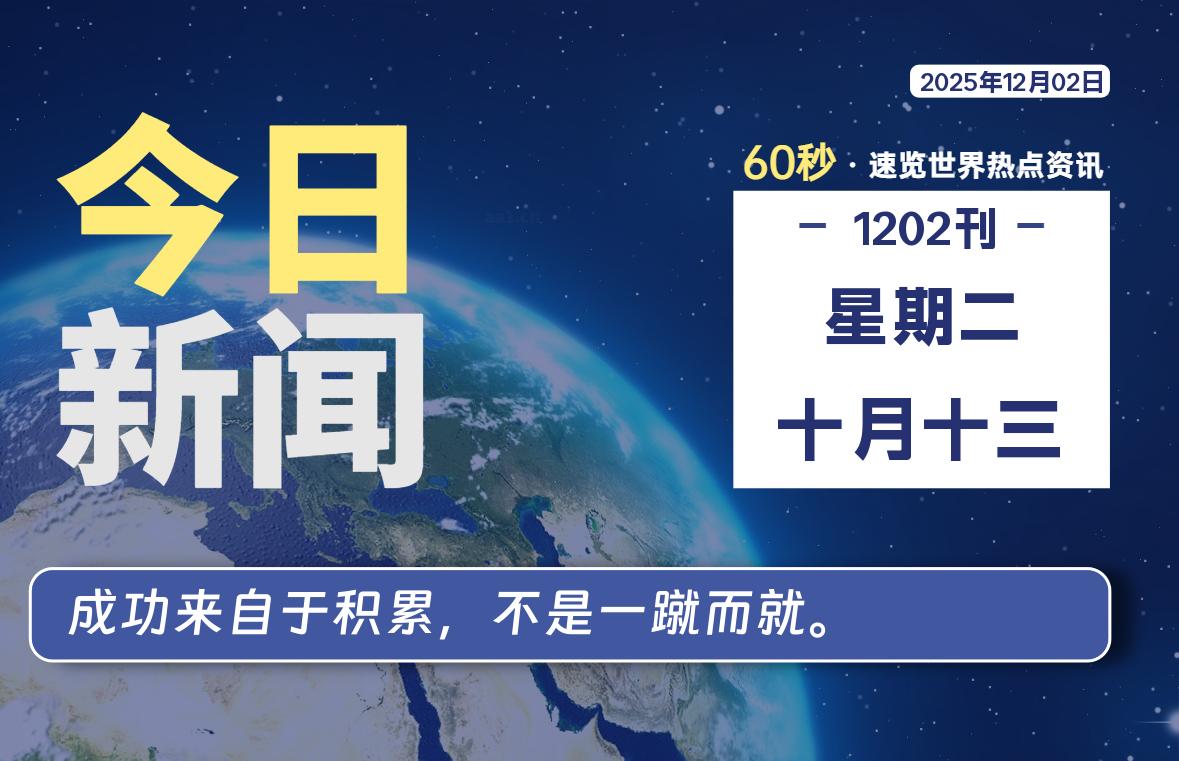 12月02日，星期二, 每天60秒读懂全世界！-开窍岛